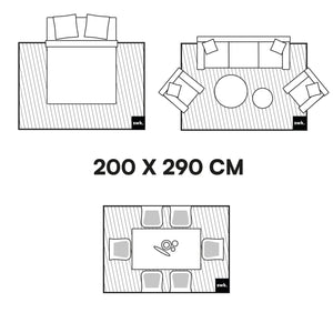 Tappeto interno a scacchi blu e rosa