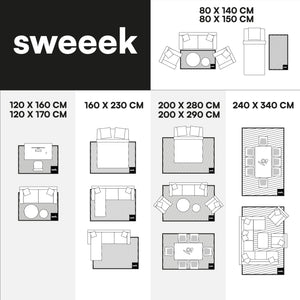 Tappeto interno shaggy motivi geometrici beige