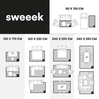 Tappeto interno a forma di ciottolo con rilievo crema, crema