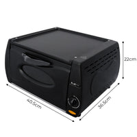 Mini Forno Tandoori Elettrico Fornetto per Pizza Piadine Panini con Piastra Superiore Anti Aderente per Ricette orientali Capacità 13L 2100W