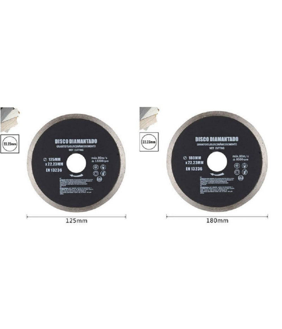 Disco Diamantato Corona Continua 125 - 180 Mm Piastrelle Ceramica Porcellana         