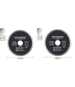 Disco Diamantato Corona Continua 125 - 180 Mm Piastrelle Ceramica Porcellana         