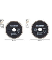 Disco Diamantato Corona Continua 125 - 180 Mm Piastrelle Ceramica Porcellana     -115mm   -