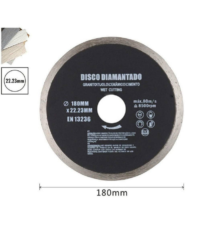 Disco Diamantato Corona Continua 125 - 180 Mm Piastrelle Ceramica Porcellana         