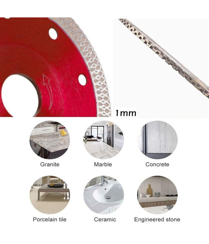 Disco Diamantato Per Piastrelle Gres Porcellanato Ceramica 115 Mm X 1.2 Mm 07255         