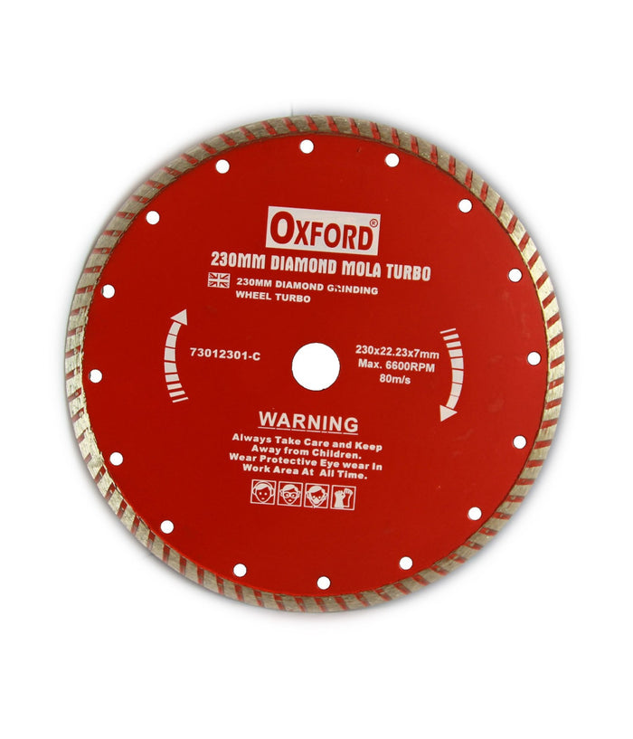 Disco Diamantato Per Smerigliatrice 230 Mm à¸23 Cm Flex Mola Turbo 6600rpm         