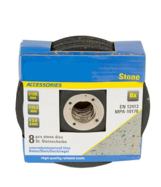 Disco Flex Per Pietra Set Da 8 Pezzi Dischi Smerigliatrice Diam. 125 Mm         