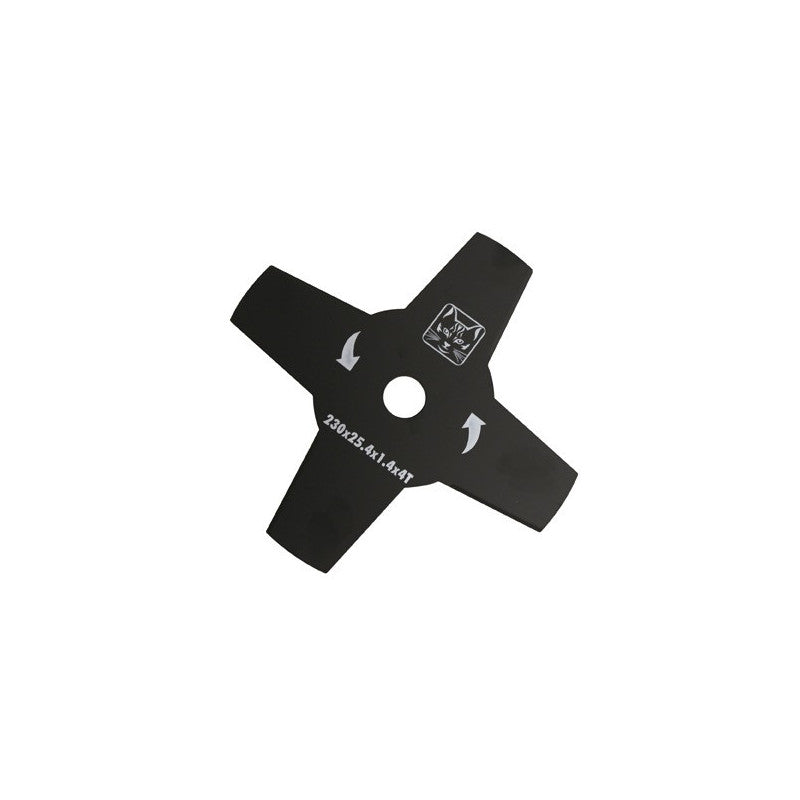 Disco Greencat per decespugliatore 4 denti Ø230 mm – Acciaio al carbonio per erba alta