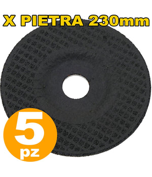 Disco Smerigliatrice Flex 230 Millimetri Per Pietra Set Da 5 Pezzi         