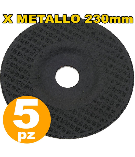 Disco Smeriglietrice Flex Set Da 5 Pezzi 230 Millimetri Per Metallo         