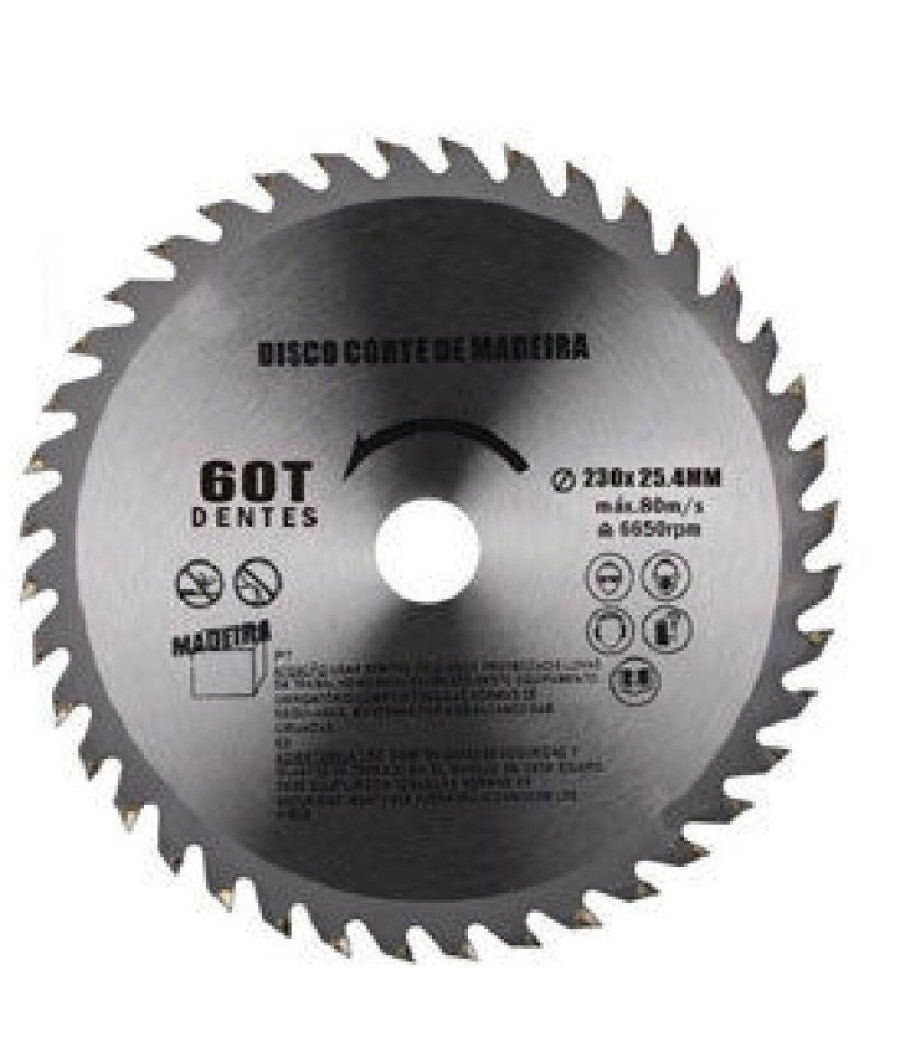 Disco Taglio Legno Smerigliatrice Angolare Circolare Sega 230 X 25.4 Mm 60 Denti         