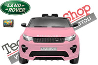 Auto elettrica macchina per bambini LAND ROVER DISCOVERY 12V 2 Posti in Pelle-Rosa