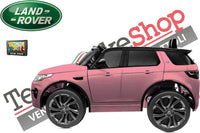 Auto elettrica macchina per bambini LAND ROVER DISCOVERY 12V 2 Posti in Pelle-Rosa