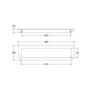 Lineabeta - Porta asciugamani/accessori Roersa L.46 cm in acciaio lucido