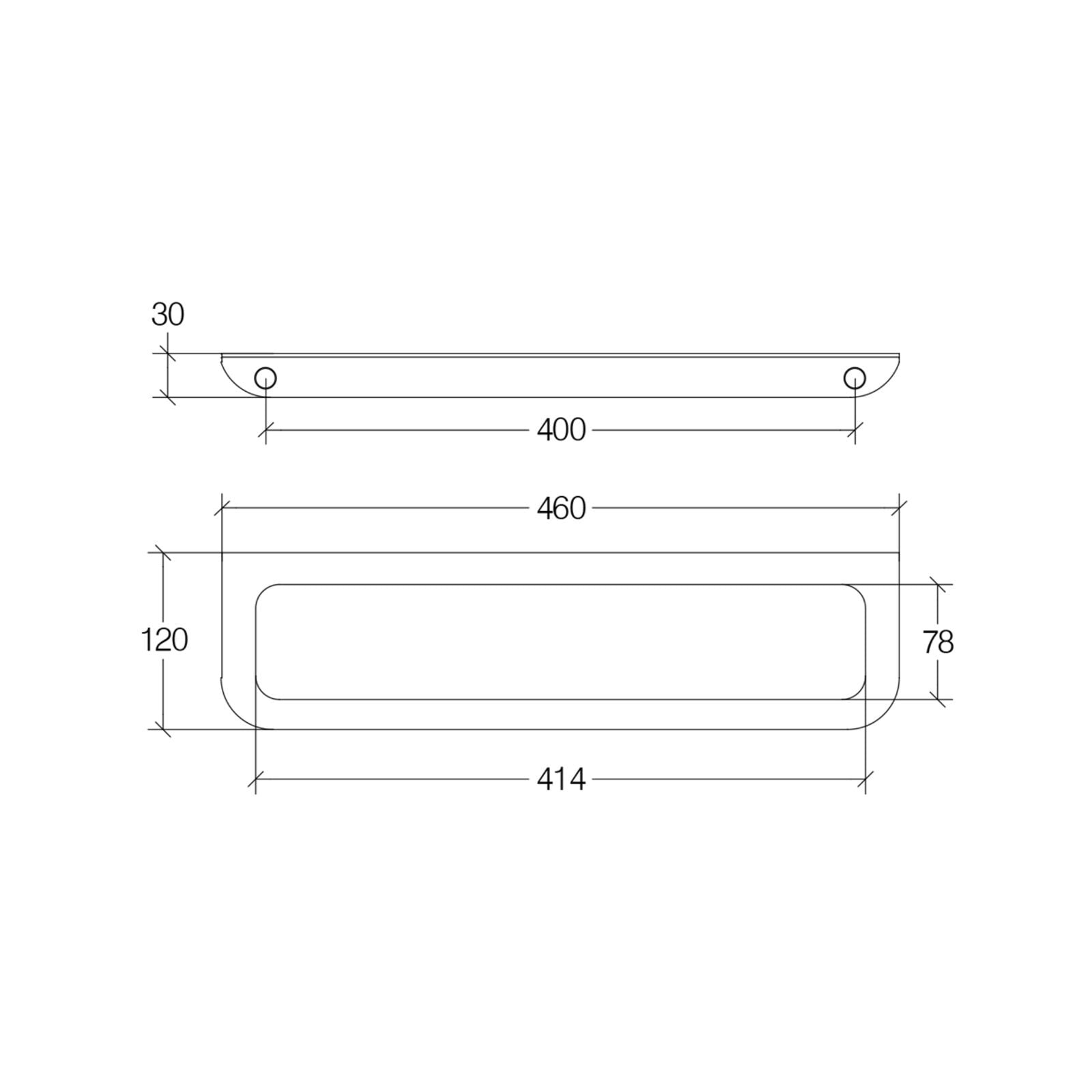 Lineabeta - Porta asciugamani/accessori Roersa L.46 cm in acciaio satinato