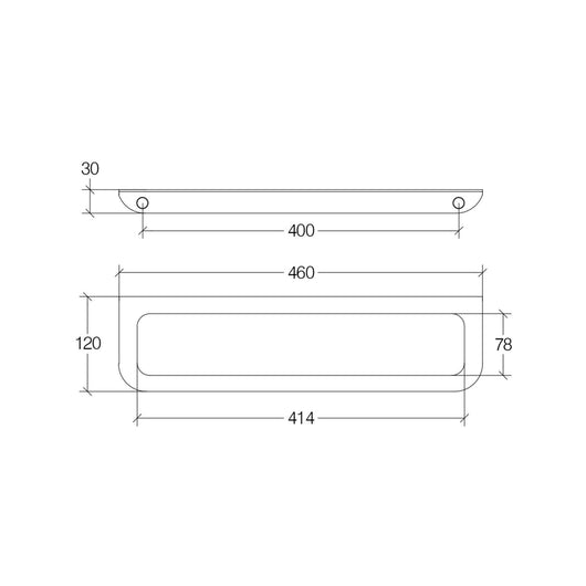 Lineabeta - Porta asciugamani/accessori Roersa L.46 cm in acciaio satinato