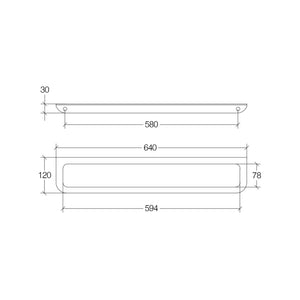 Lineabeta - Porta asciugamani/accessori Roersa L.64 cm in acciaio satinato
