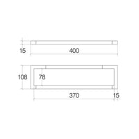 Lineabeta - Porta asciugamani/accessori Grela L.40 cm in acciaio bianco