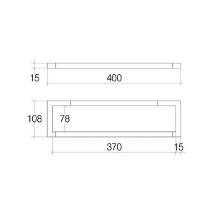 Lineabeta - Porta asciugamani/accessori Grela L.40 cm in acciaio bianco