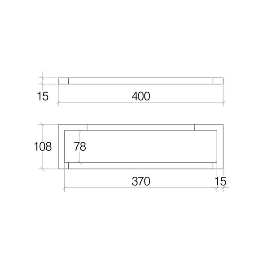 Lineabeta - Porta asciugamani/accessori Grela L.40 cm in acciaio lucido