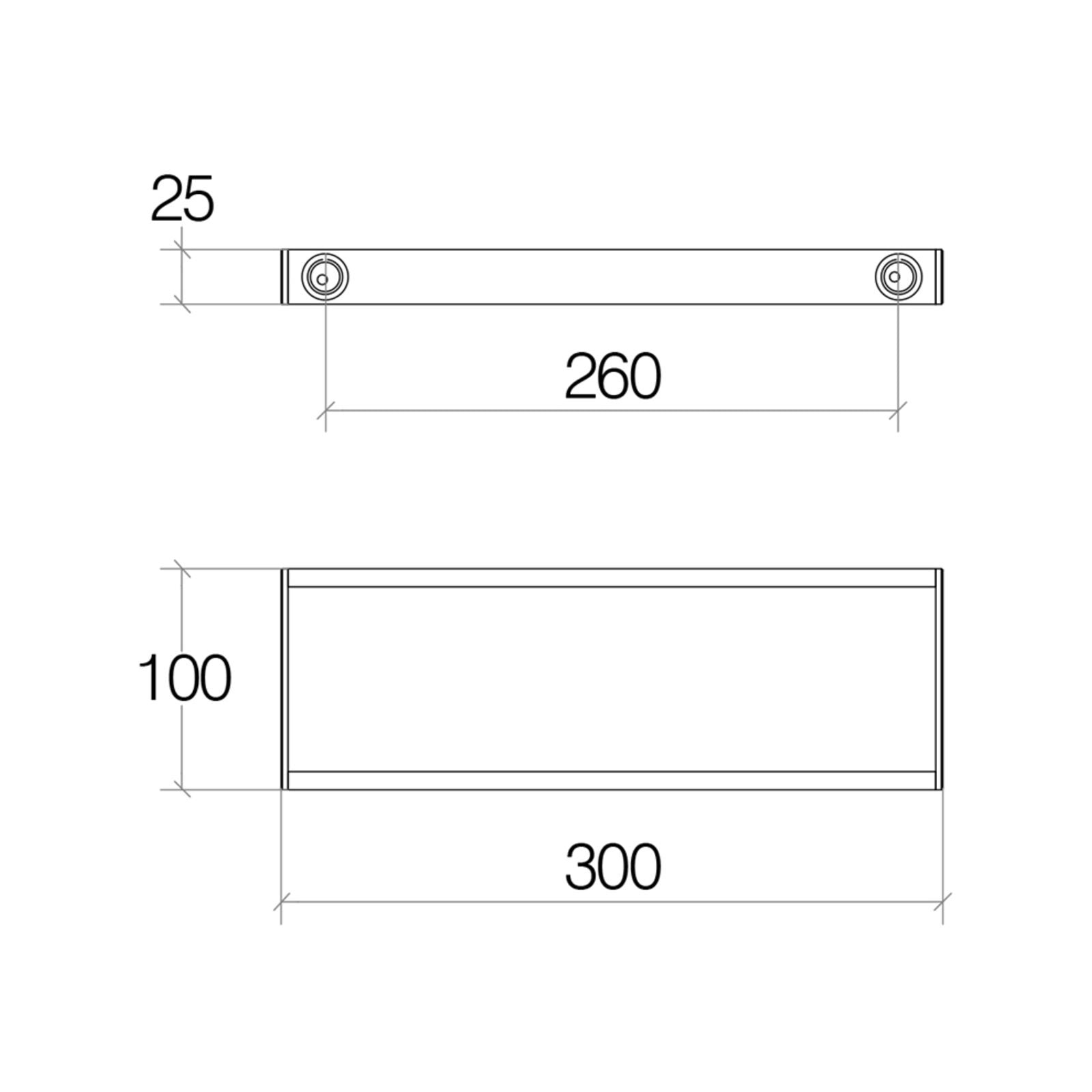 Lineabeta - Porta asciugamani/accessori Skuara L.30 cm in ottone cromato
