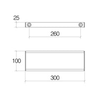 Lineabeta - Porta asciugamani/accessori Skuara L.30 cm in ottone cromato