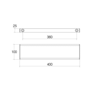 Lineabeta - Porta asciugamani/accessori Skuara L.40 cm in ottone cromato
