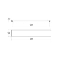 Lineabeta - Porta asciugamani/accessori Skuara L.60 cm in ottone cromato