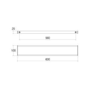 Lineabeta - Porta asciugamani/accessori Skuara L.60 cm in ottone cromato