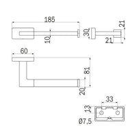 Inda - Portarotolo sinistro Lea bianco opaco