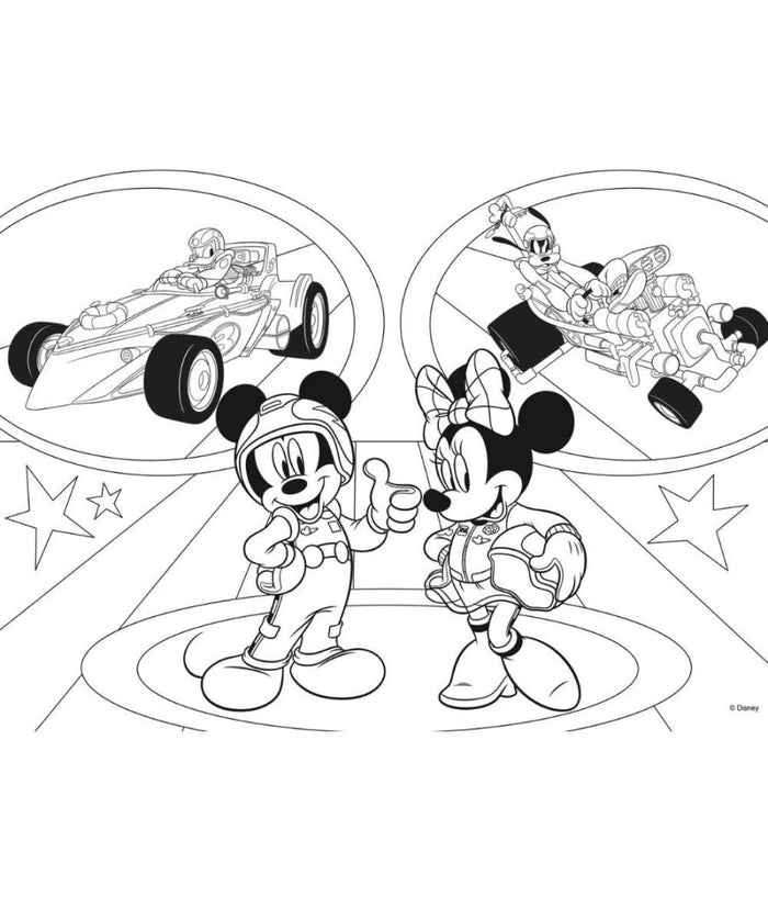 Disney Puzzle Double Face Mickey Mouse 24 Maxi Pezzi Dim 70x50 Cm Puzzle 2 In 1         