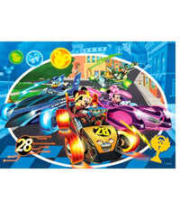 Disney Puzzle Double Face Mickey Mouse 24 Maxi Pezzi Dim 70x50 Cm Puzzle 2 In 1         