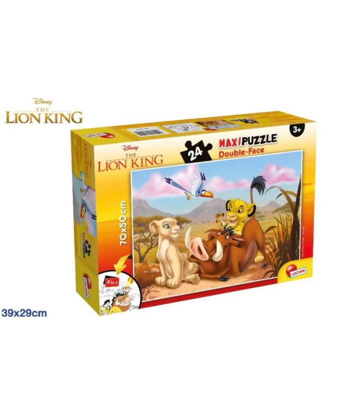 Disney Puzzle Re Leone The Lion King 24 Pezzi Dim 70x50 Cm Maxi Puzzle 2 In 1         