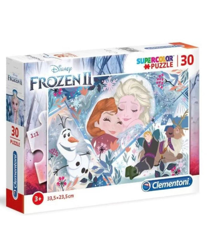 Disney Supercolor Puzzle Frozen La Regina Di Ghiaccio Elsa Olaf Anna 30 Pezzi         