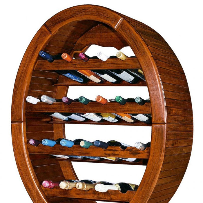 Porta bottiglie in legno(contiene 24 bottiglie)misure l.79 p.31 h.123 (1211) - Mobili 2G