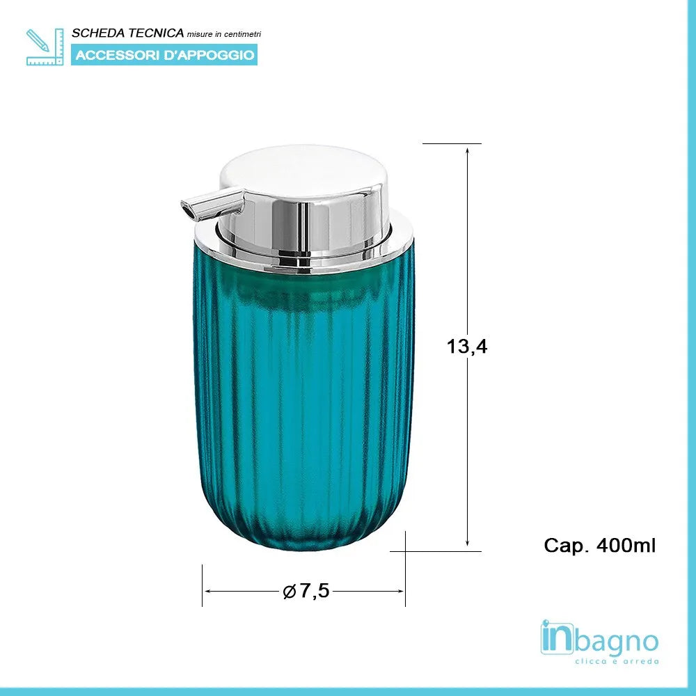 Dispense Sapone liquido turchese pastello in acrilico Roma
