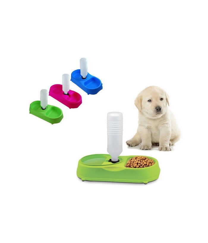 Dispenser Acqua E Cibo Distributore Per Cane Gatto Ciotola Acqua Cibo Cani Gatti         