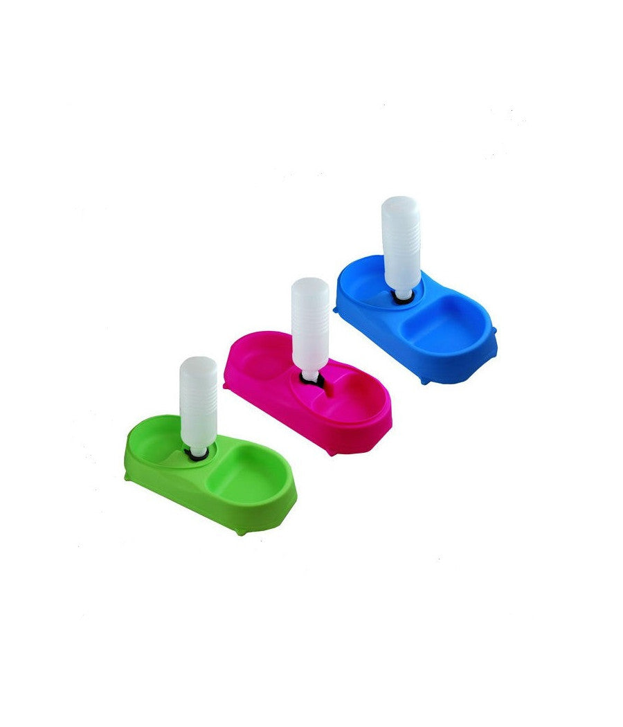 Dispenser Acqua E Cibo Distributore Per Cane Gatto Ciotola Acqua Cibo Cani Gatti         