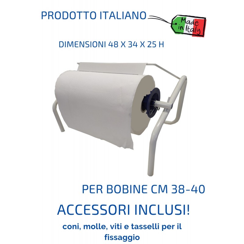 Dispenser Bobina a Muro o Tavolo per Bobine da Cm 38 Tecnokit