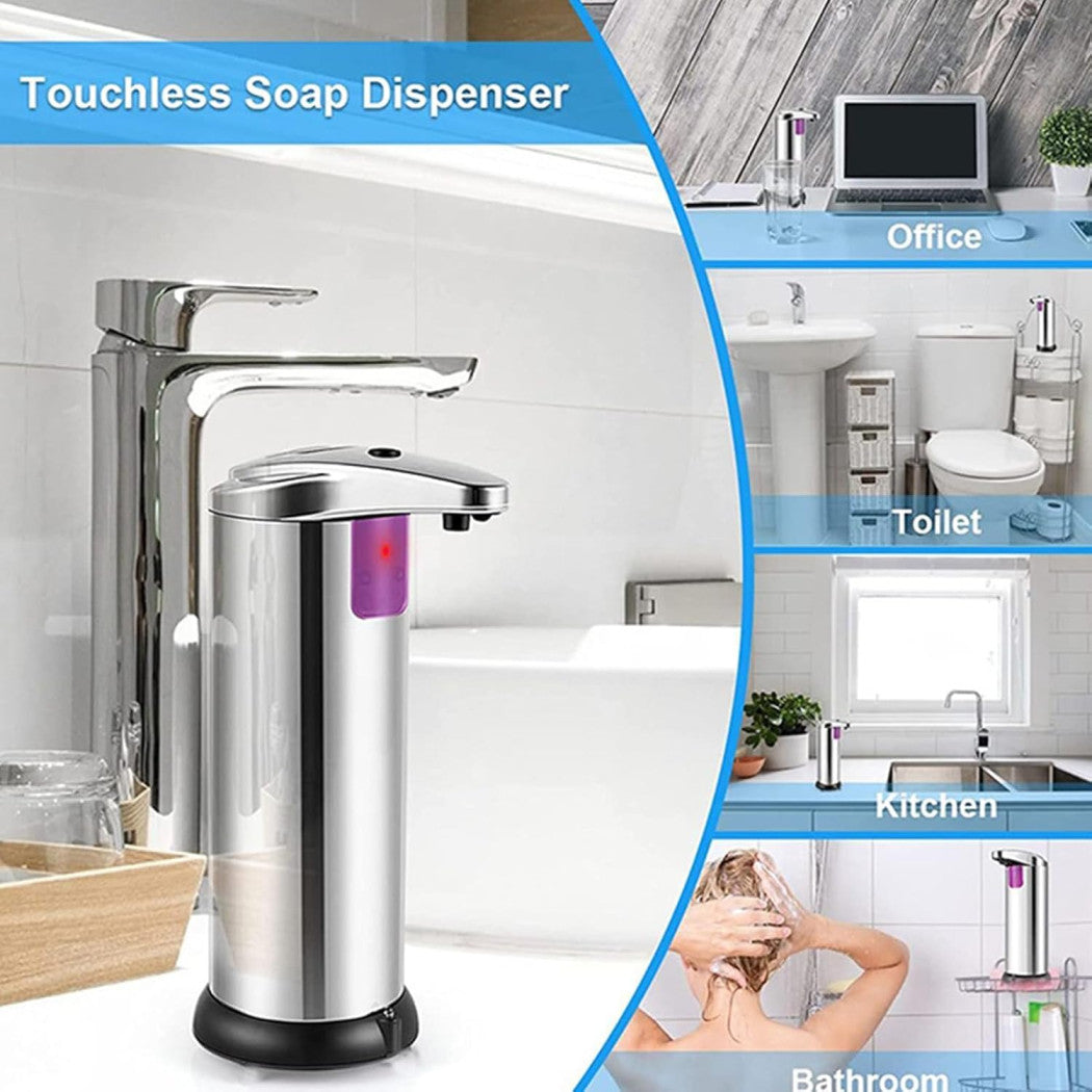 Trade Shop - Dispenser Di Sapone Liquido Automatico Con Sensore Erogatore Sapone Mani Bagno 59385 -