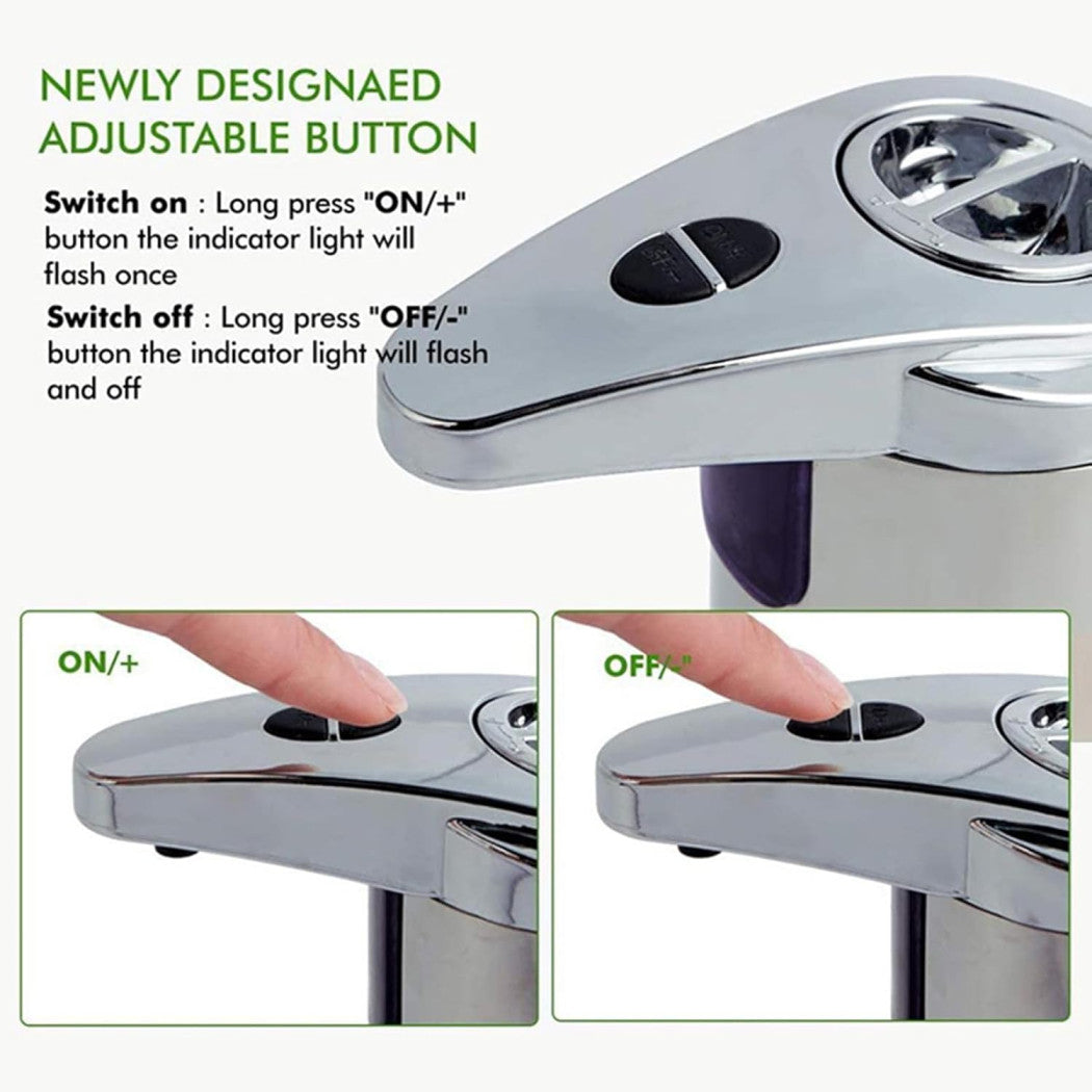 Trade Shop - Dispenser Di Sapone Liquido Automatico Con Sensore Erogatore Sapone Mani Bagno 59385 -