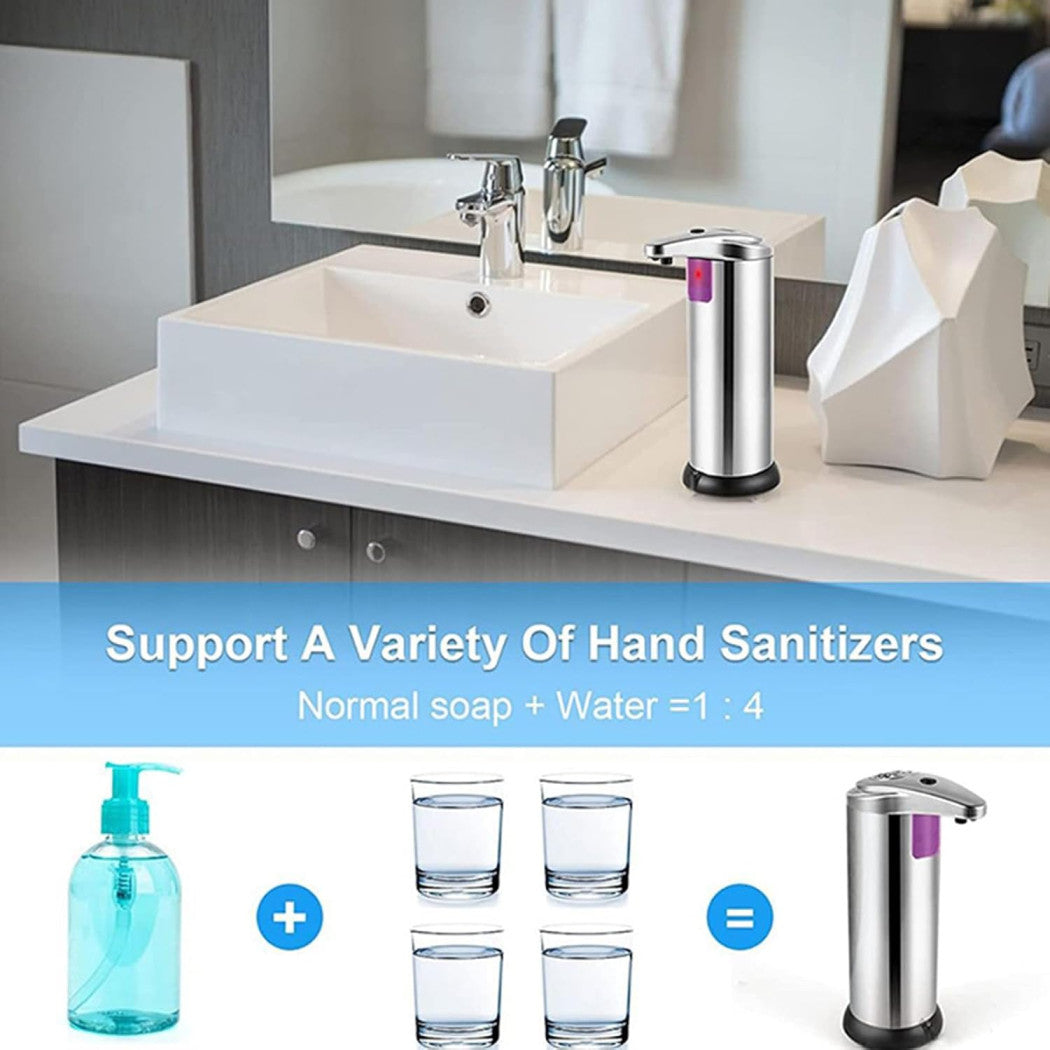 Trade Shop - Dispenser Di Sapone Liquido Automatico Con Sensore Erogatore Sapone Mani Bagno 59385 -