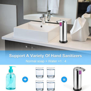 Trade Shop - Dispenser Di Sapone Liquido Automatico Con Sensore Erogatore Sapone Mani Bagno 59385 -