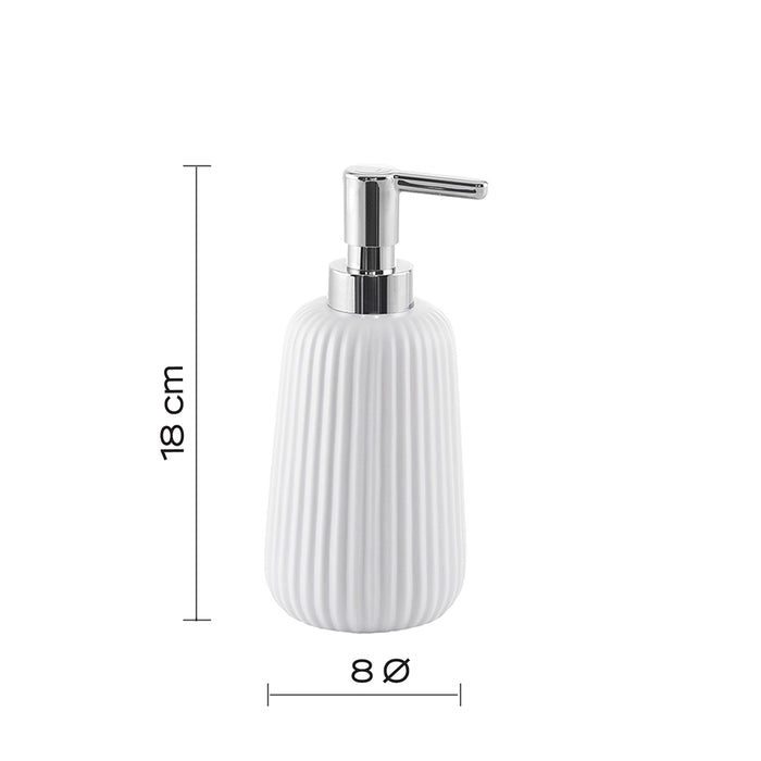 Dispenser dosasapone Gedy in ceramica bianca | Marika