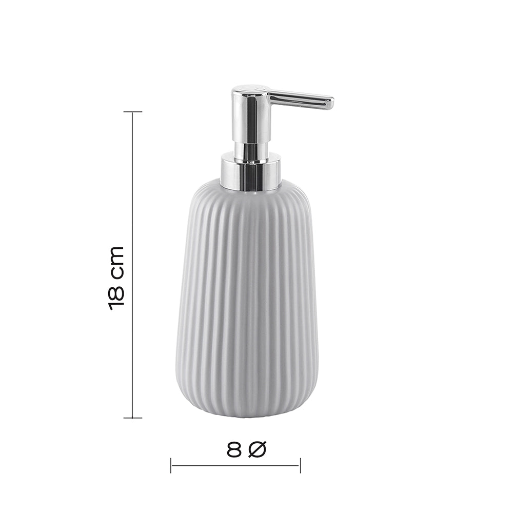 Dispenser dosasapone Gedy in ceramica grigia | Marika