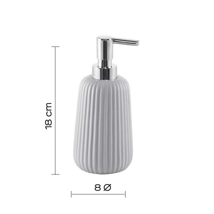 Dispenser dosasapone Gedy in ceramica grigia | Marika