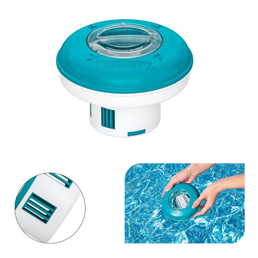Trade Shop - Dispenser Dosatore Per Cloro Galleggiante Da 16.5cm Trattamento Acqua Piscina 58769 -