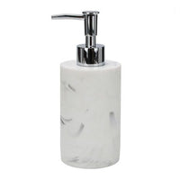 Trade Shop - Dispenser Dosatore Sapone Liquido Accessorio Bagno Arredo Effetto Marmo Bianco 87829         