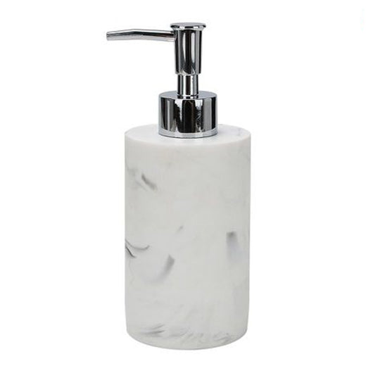 Trade Shop - Dispenser Dosatore Sapone Liquido Accessorio Bagno Arredo Effetto Marmo Bianco 87829         