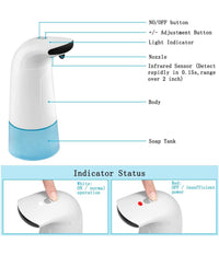 Dispenser Erogatore Dosatore Sapone Automatico Infrarossi Con Fotocellula 280ml         